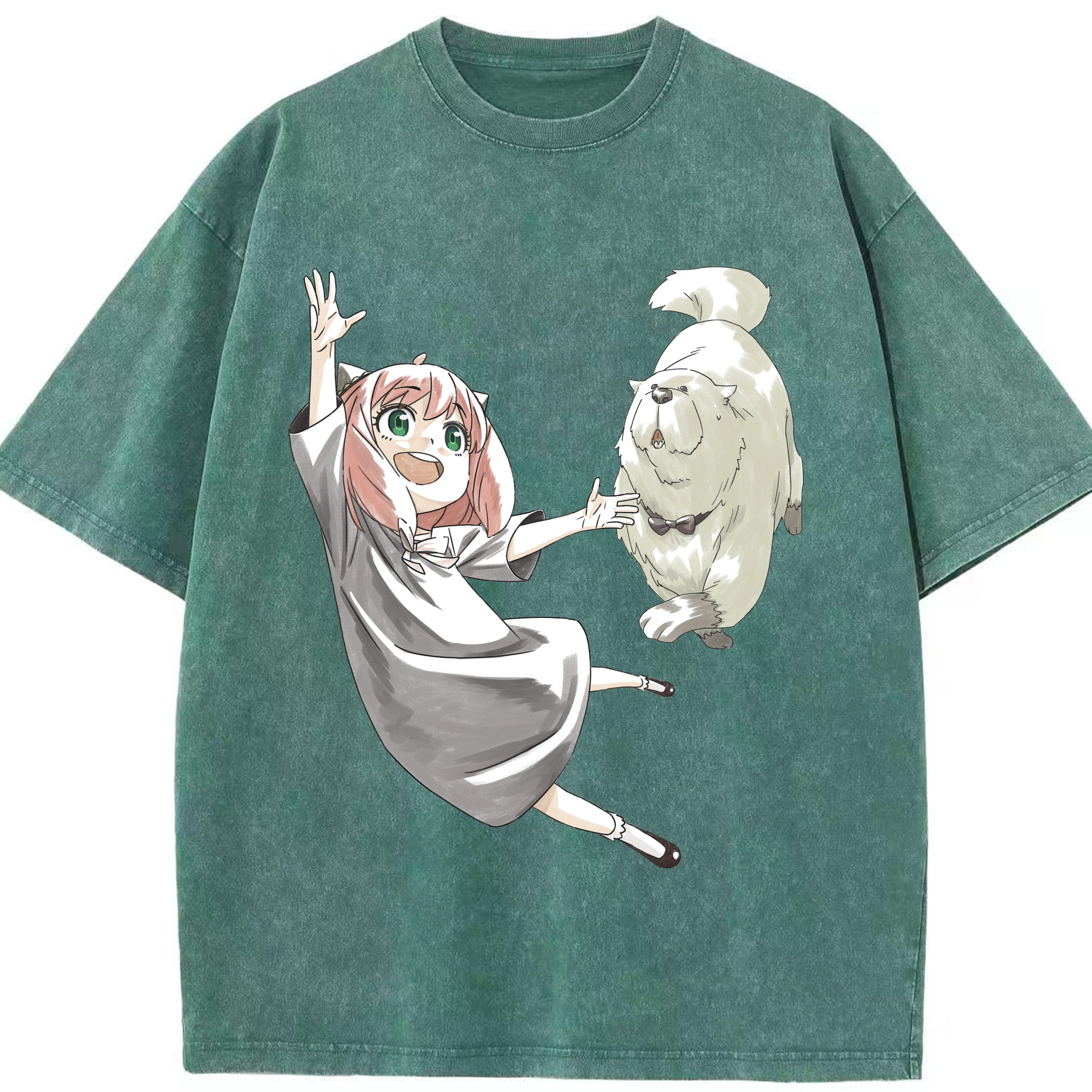 （画像用） SPY×FAMILY间谍家家酒 綿100% ヴィンテージ風 半袖Tシャツ（フロントプリント）